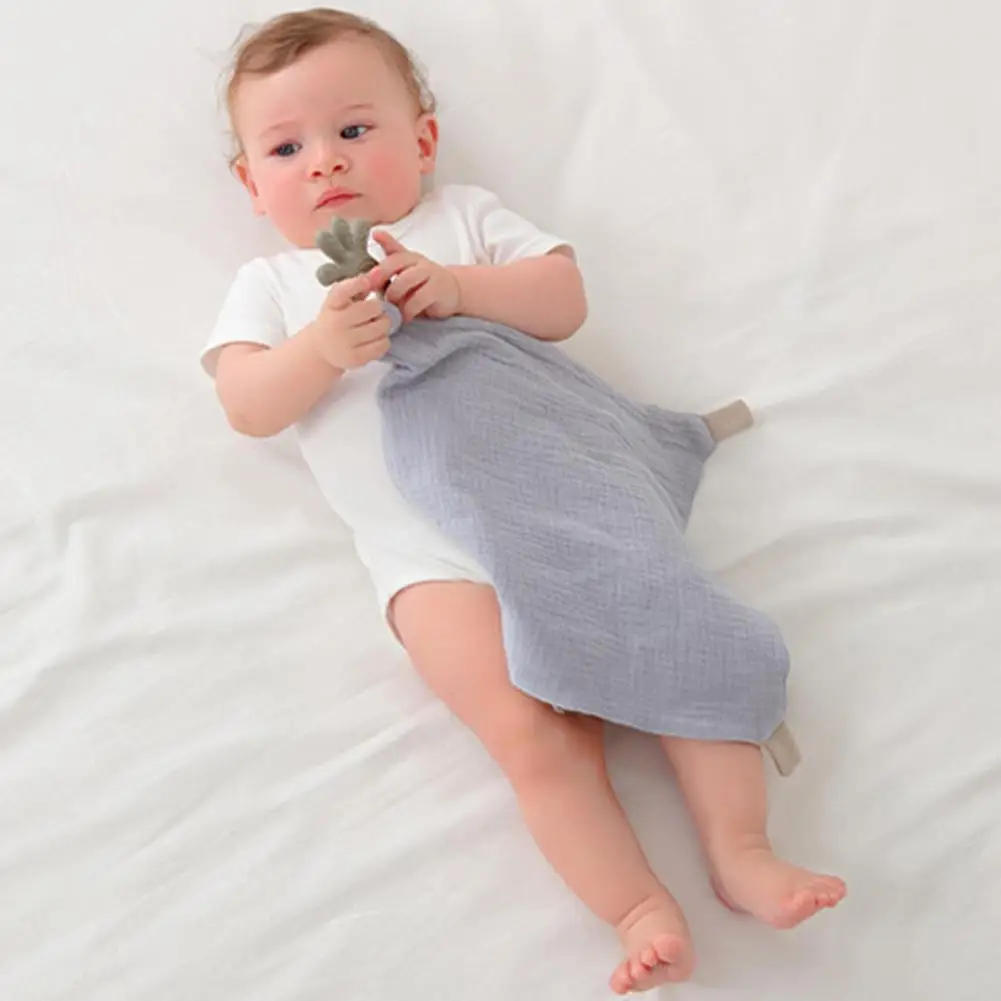 

Стильное детское сверхмягкое одеяло безопасности, Успокаивающая игрушка, детское полотенце безопасности, однотонное с силиконовым прорез...