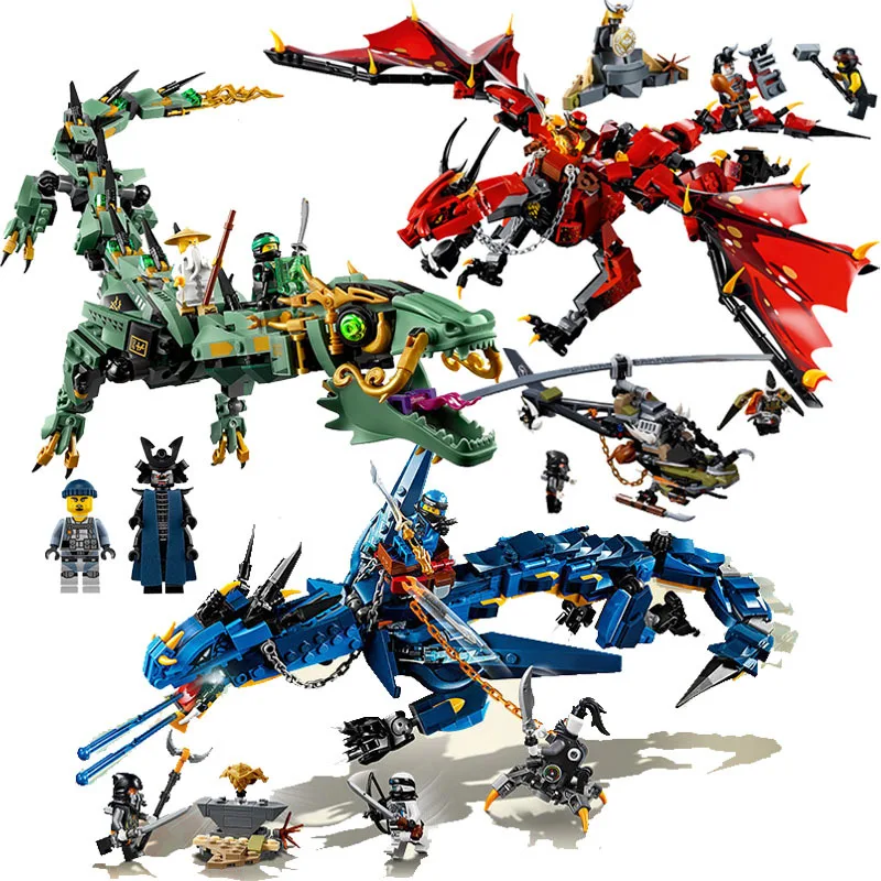 

Flying Mecha Dragon Building Blocks Model Figures Model Gifts Compatible 70652 70612 70653 Bricks Toys for Children