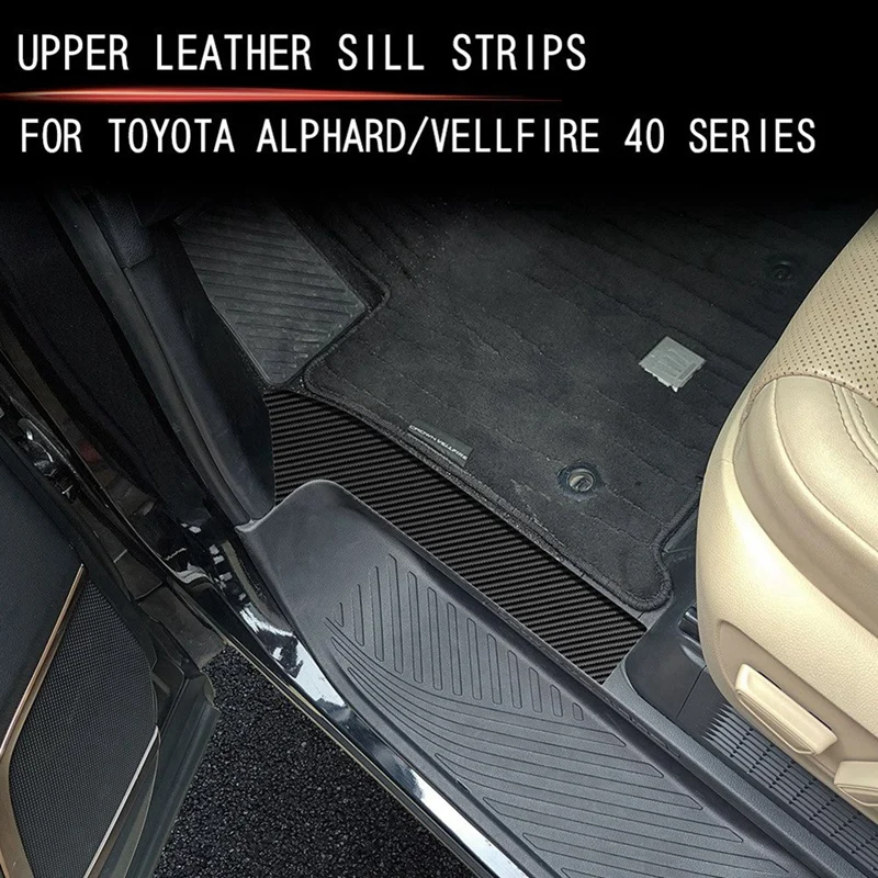 Автомобильная кожаная верхняя Наклейка для Toyota ALPHARD/VELLFIRE 40 серии 2023 + полосы на