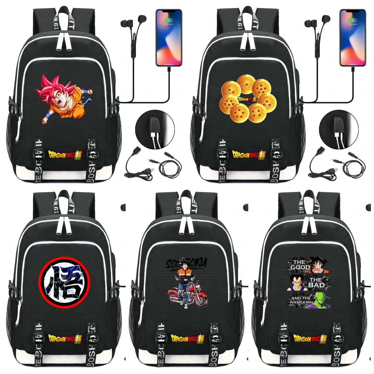 

New Kawaii Super Dragon Ball Boys Girls Kids School Book Bags Women Bagpack Teenagers Schoolbags Canvas Travel Laptop Backpack