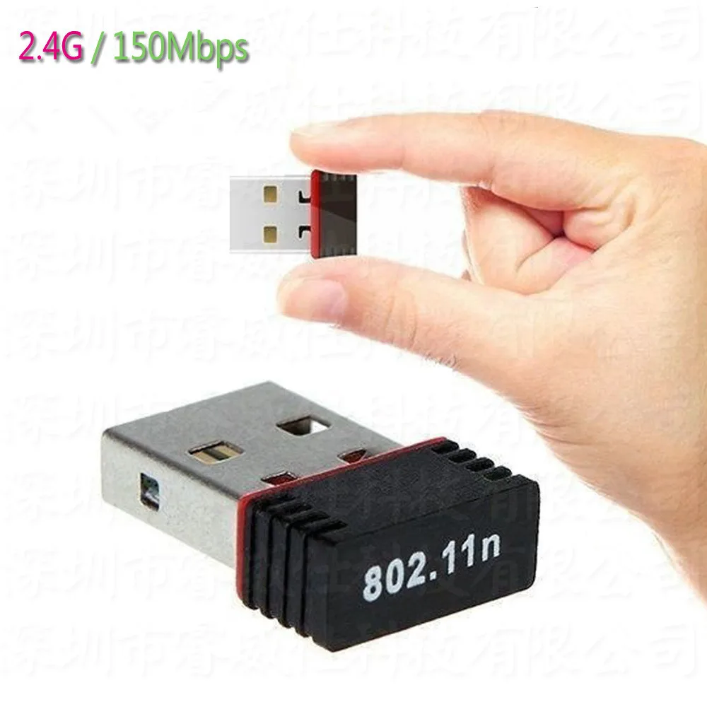 1Pc Mini USB 2.0 WiFi Wireless Adapter 150Mbps 150M Network LAN Card 802.11 fit for Apple Macbook Pro Air Win Xp 7 8 | Компьютеры и