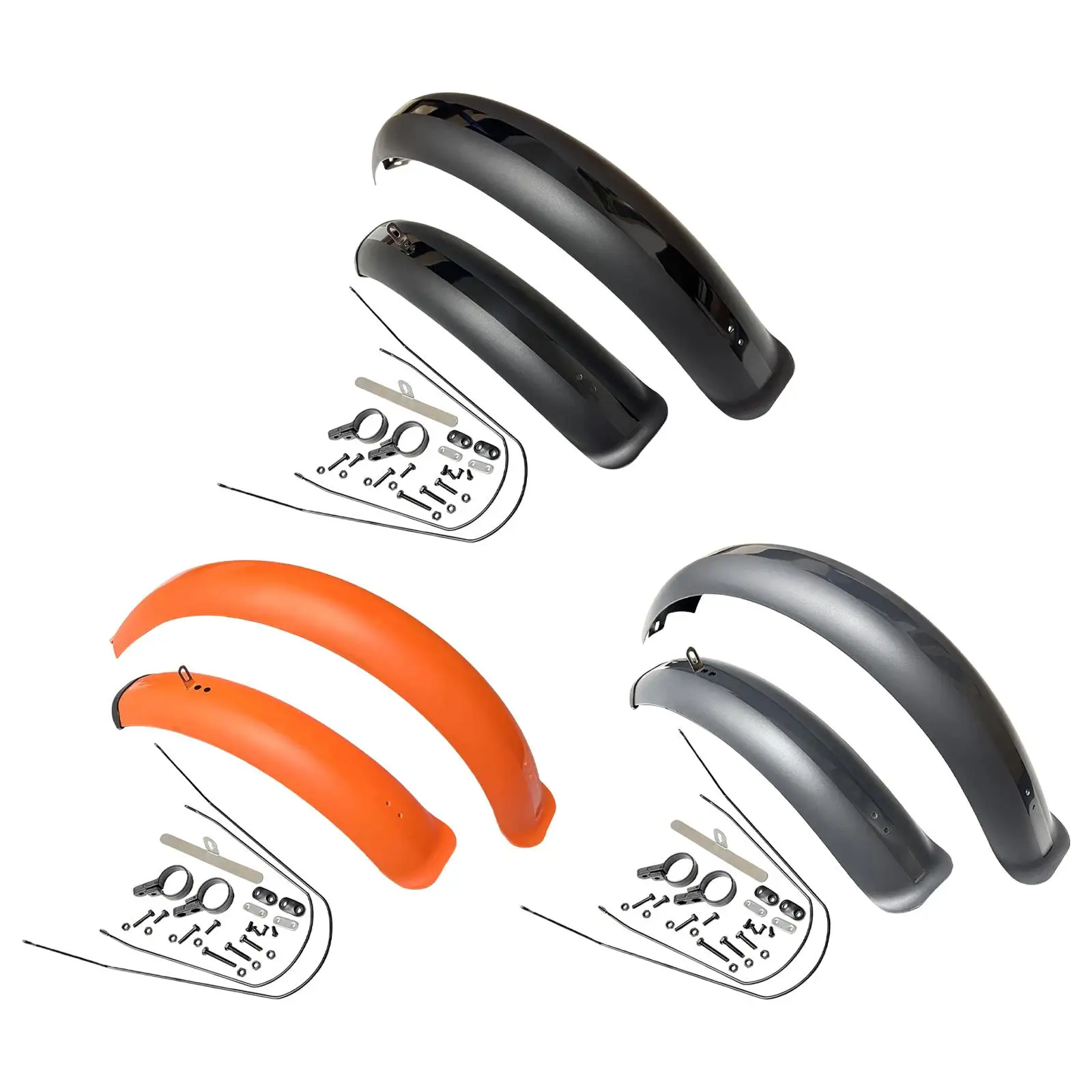

Bike Mudguard Front Rear Set Easy Installation Equipment for Mountain Bike