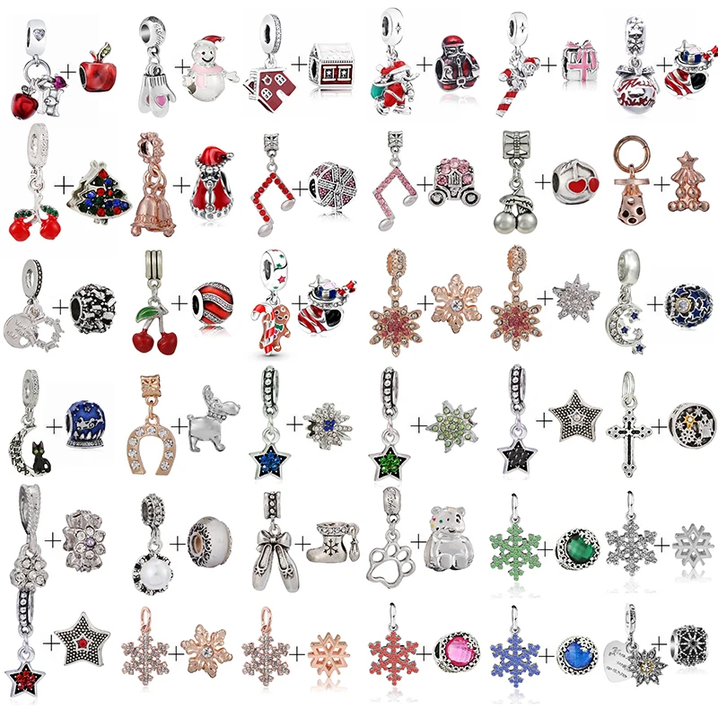 Рождественские Подвески с бусинами, мужские и женские детские браслеты и аксессуары для 1 + 1 реального товара, бесплатная доставка