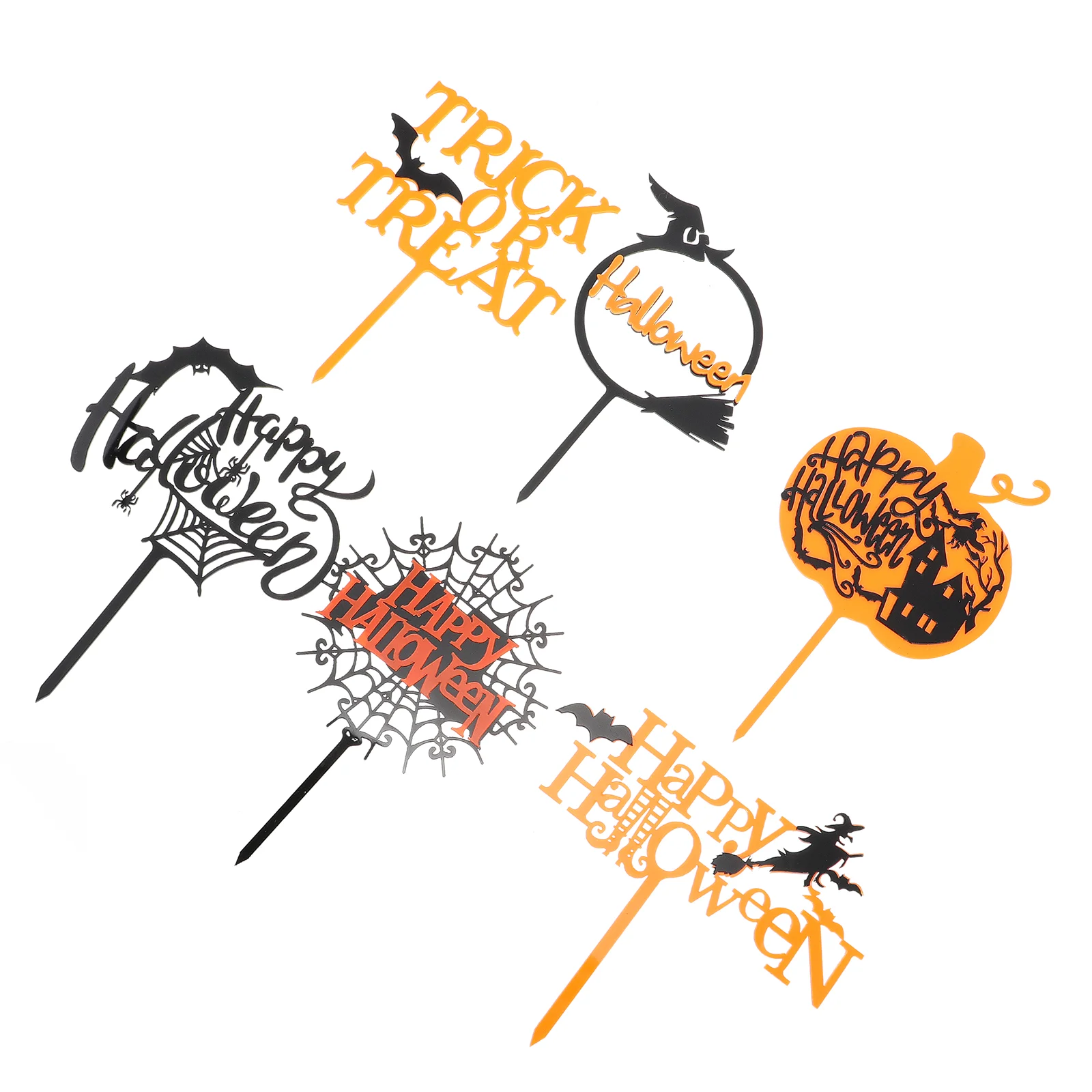 

Cake Cupcake Decoration Pumpkin Picks Witch Topper Toppers Party Accessorieshappy