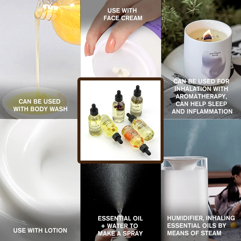 Чистые Натуральные чайные эфирные масла 60 мл для увлажнителя массажа мытья и сна
