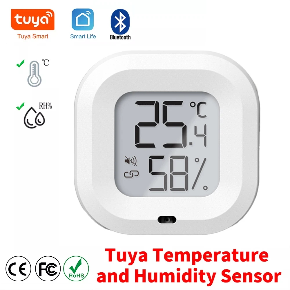 

Bluetooth Monitoring Mini Thermometer Hygrometer Meter LCD Digital Indoor Temperature Humidity Sensor Room Gauge Weather Station