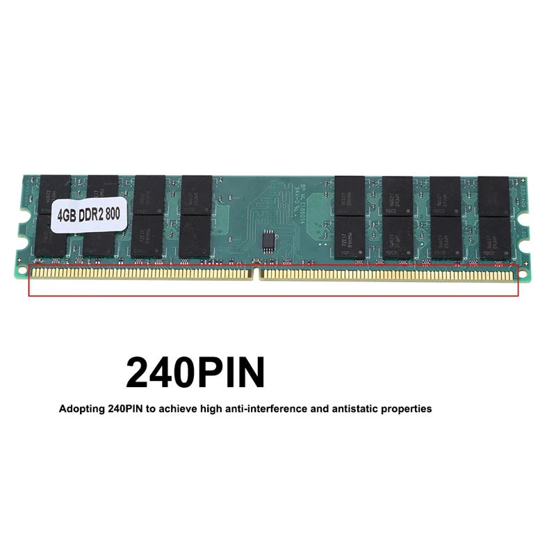 4Gb 4G Ddr2 800Mhz Pc2-6400 Computer Memory Ram Pc Dimm 240-Pin Compatible Amd Platform For Amd Dedicated Desktop Memory images - 6