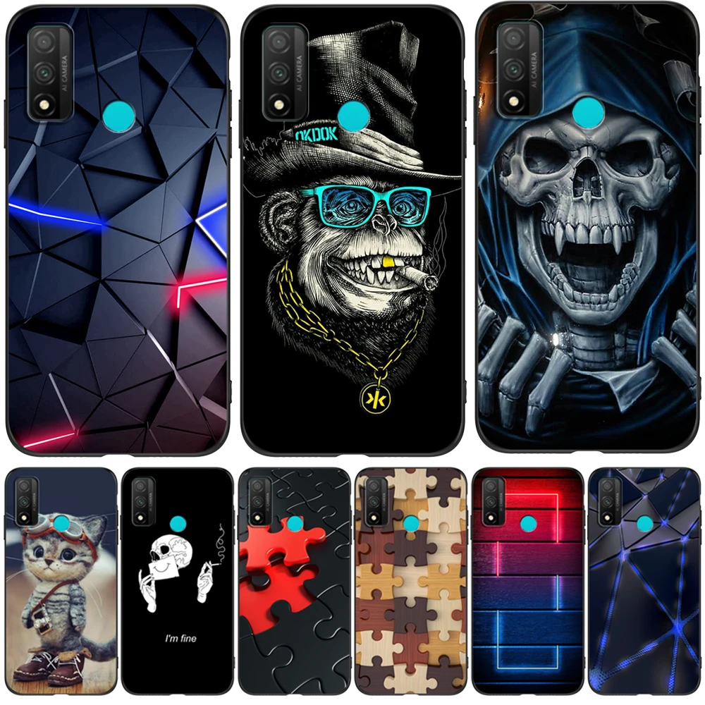 Чехол для Huawei P smart 2020 задняя крышка телефона бампер PSmart POT-LX1A 6 21 дюйма черный чехол