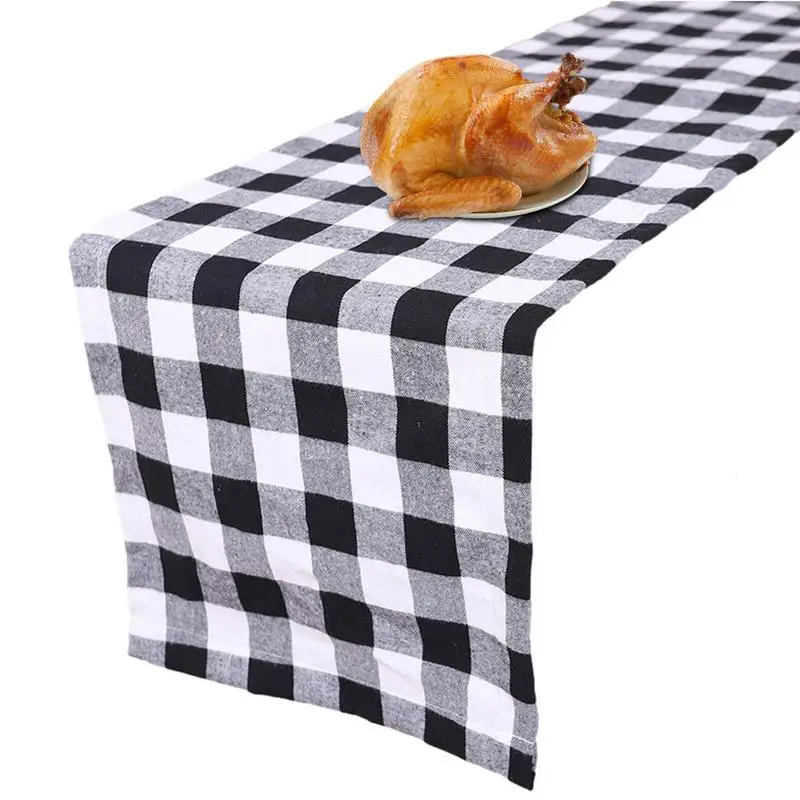 

Christmas Tablecloth 15x71 Inch Buffalo Plaid Table Runner Christmas Checkered Table Runners For Holiday Christmas Table Decor