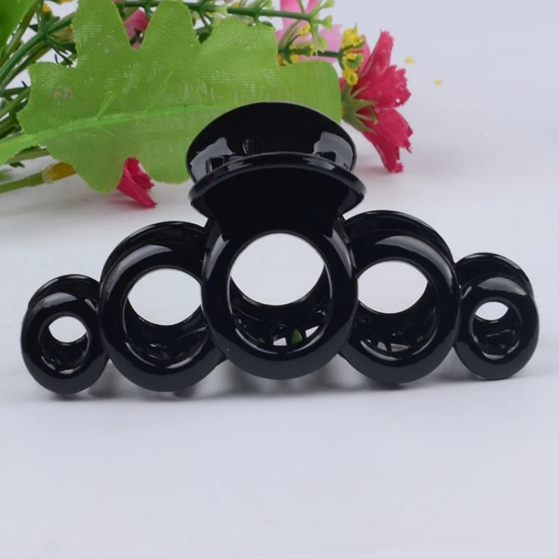 

Plastic ABS Large Hair Clips Beach Shark Hair Clips Black