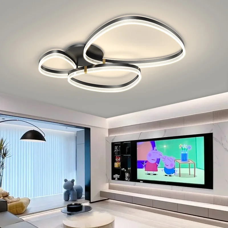 

Modern Dimmable Artistic Elliptical Circle LED Ceiling Lamp For Living Room Bedroom Office Coffee Shop Apartment Villa Lighting