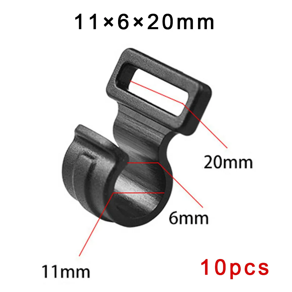 

10pcs Tent hook Plastic C Clips Awning Black Camping Canopy Caravan Fixed Link Reusable Practical High Quality