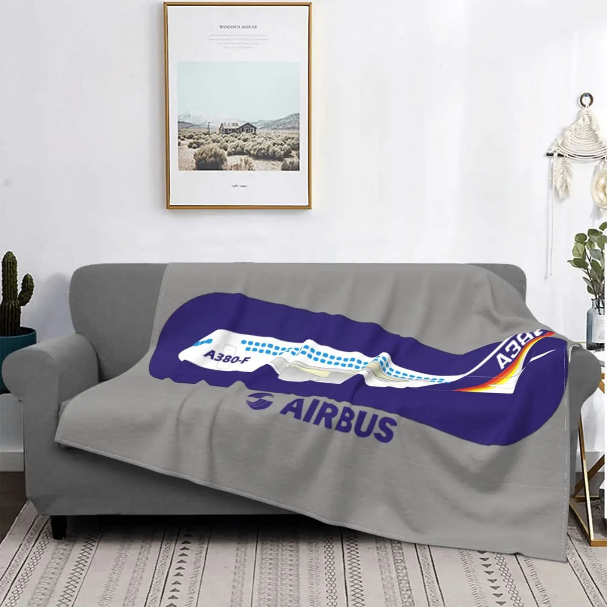 

Boeing Airbus A380 Blankets Sofa Cover Flannel Winter Portable Lightweight Throw Blanket for Bedding Travel Bedspreads