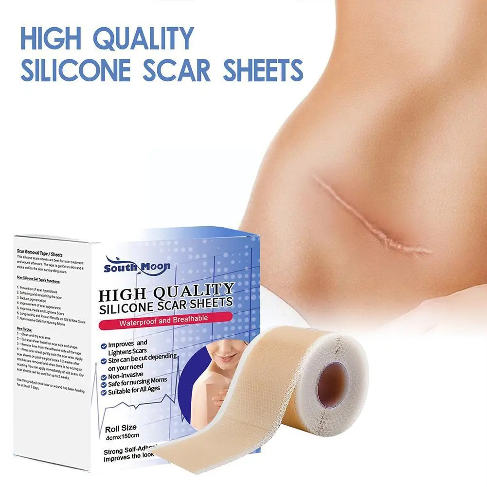 

1pcs Silicone Scar Tape Roll Painless Effective For C-Section Keloid Surgery Burn Acne 4*150cm Scar Repair Tools Z0Y7