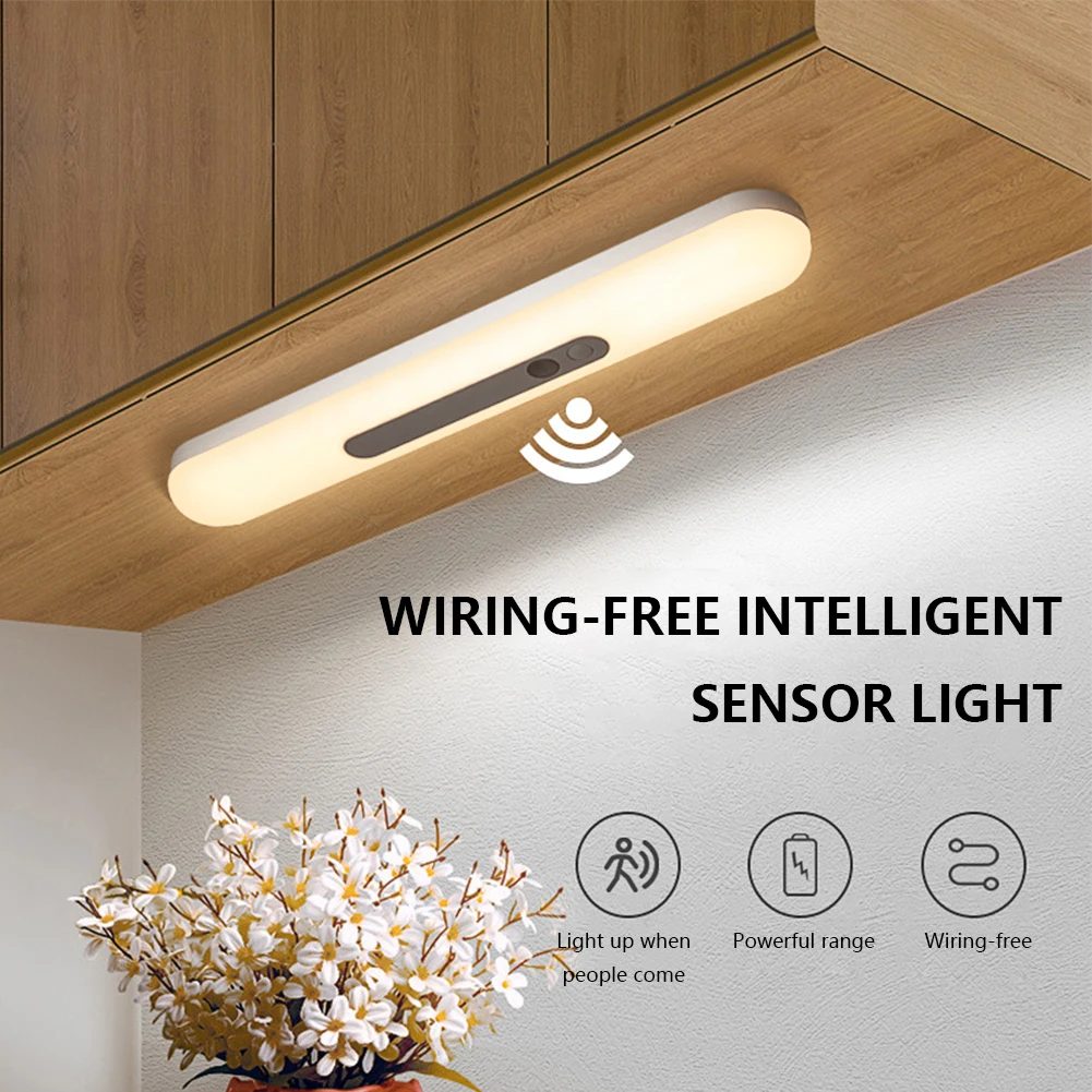 

Motion Sensor Under Cabinet Lights Dimmable LED Under Cabinet Lighting Magnetic Stick-on Light Bar for Kitchen Cupboard Wardrobe