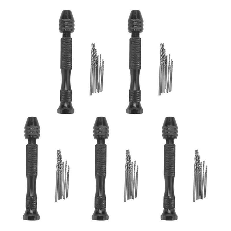 

Mini Hand Drill,Precision Pin Vise Woodworking Hand Drill, Miniature Drill + 50Pcs Mini Micro-Drill Bit Set With Chuck