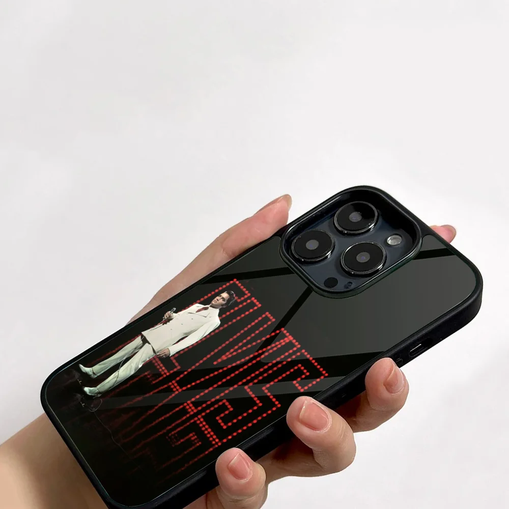 Чехол для телефона Cat King E-Elvis Presley Singer IPhone 11 12 13 14 15 16 Plus Pro Max зеркальный акриловый