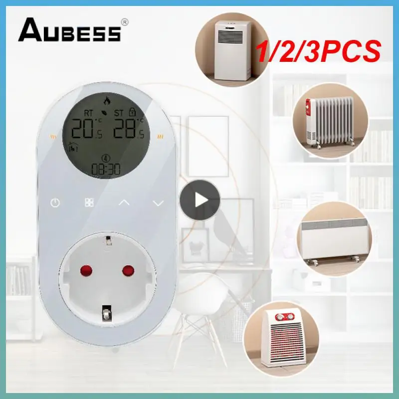 

1/2/3PCS WiFi Digital Thermostat Outlet Plug Smartlife App Control Socket Temperature Controller with Touch Button