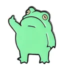 Эмалированная брошь в виде мультяшного лягушки принца, значки для портфеля, Броши из металлического сплава, аксессуары для аксессуаров