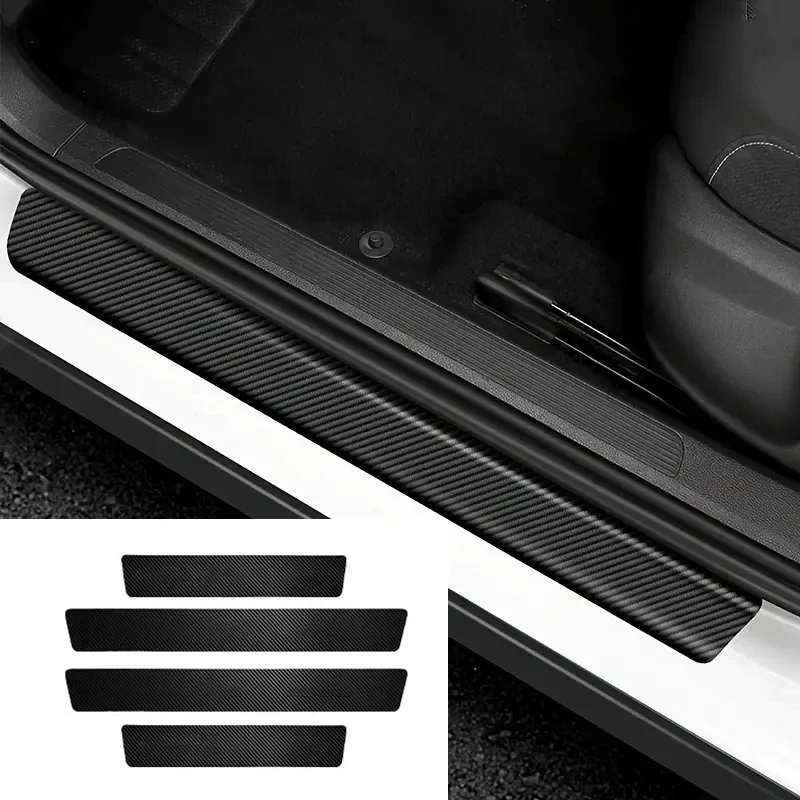 Фото 4 шт., защита порога из углеродного волокна для Audi A3 8V Sedan Hatchback Sportback e-tron Saloon Sedan 2013 2014 2015 2016 №2