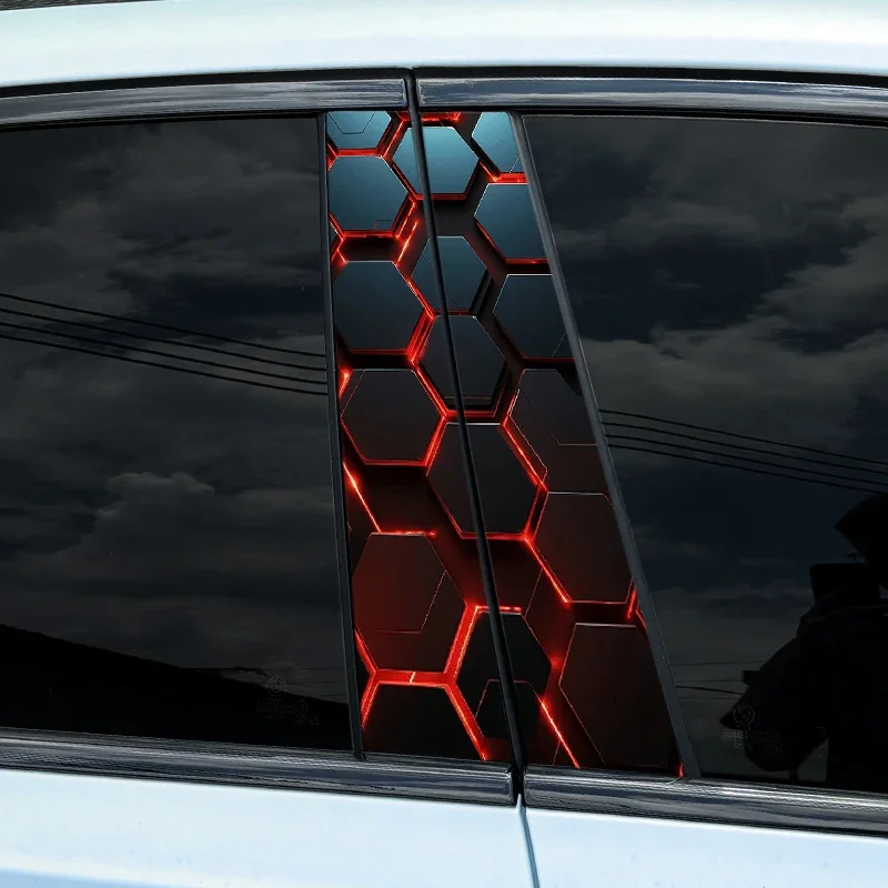 

1 шт., сотовые универсальные автомобильные наклейки, автомобильная стойка B, водонепроницаемое украшение, сделай сам, автомобильные двери, солнцезащитный крем, ремонт, наклейки для стайлинга автомобилей