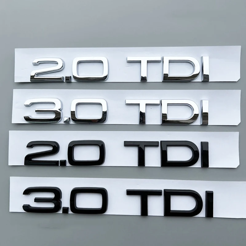 

3D ABS 2,0 3,0 TDI буквы в багажник автомобиля Логотип эмблема наклейки для Audi A1 A3 A4 A5 A6 A7 A8 Q2 Q3 Q5 Q7 SQ5