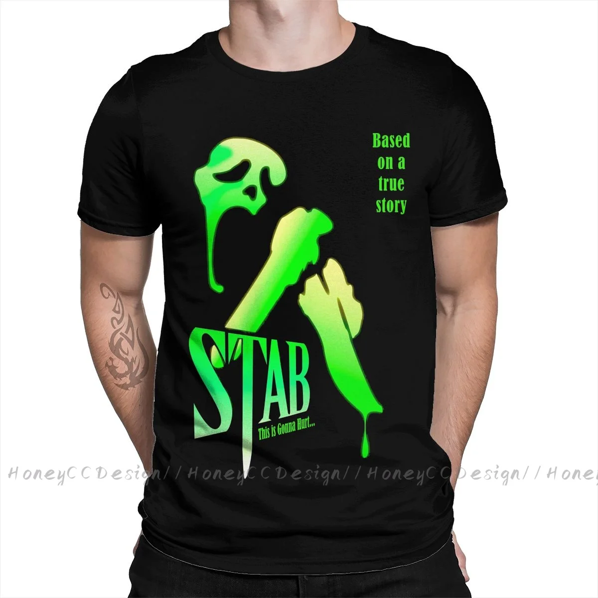 

Scream Horror Movie Print Cotton T-Shirt Camiseta Hombre Sta For Men Fashion Streetwear Shirt Gift