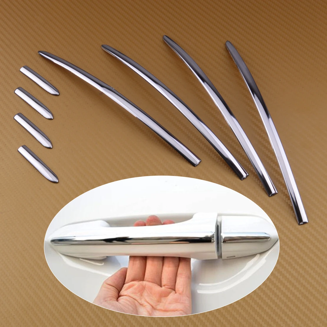 

Хромированная накладка на дверную ручку из нержавеющей стали Beler, подходит для Ford Fusion Mondeo 1.5T 2013-2016