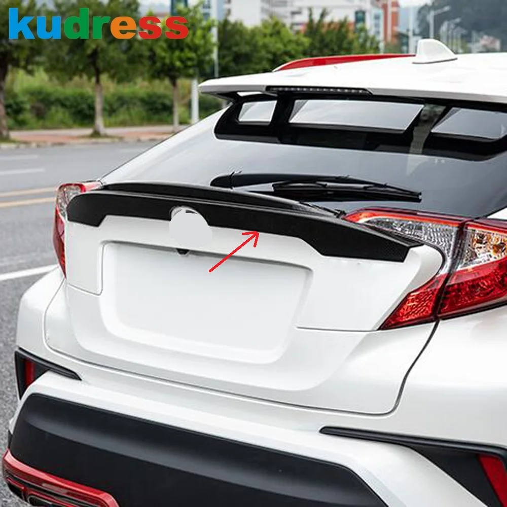 

Для Toyota CHR C-HR 2016 2017 2018 2019 углеродное волокно задний спойлер крышка багажника отделка задняя дверь боковое крыло полоса автомобильные аксессуары