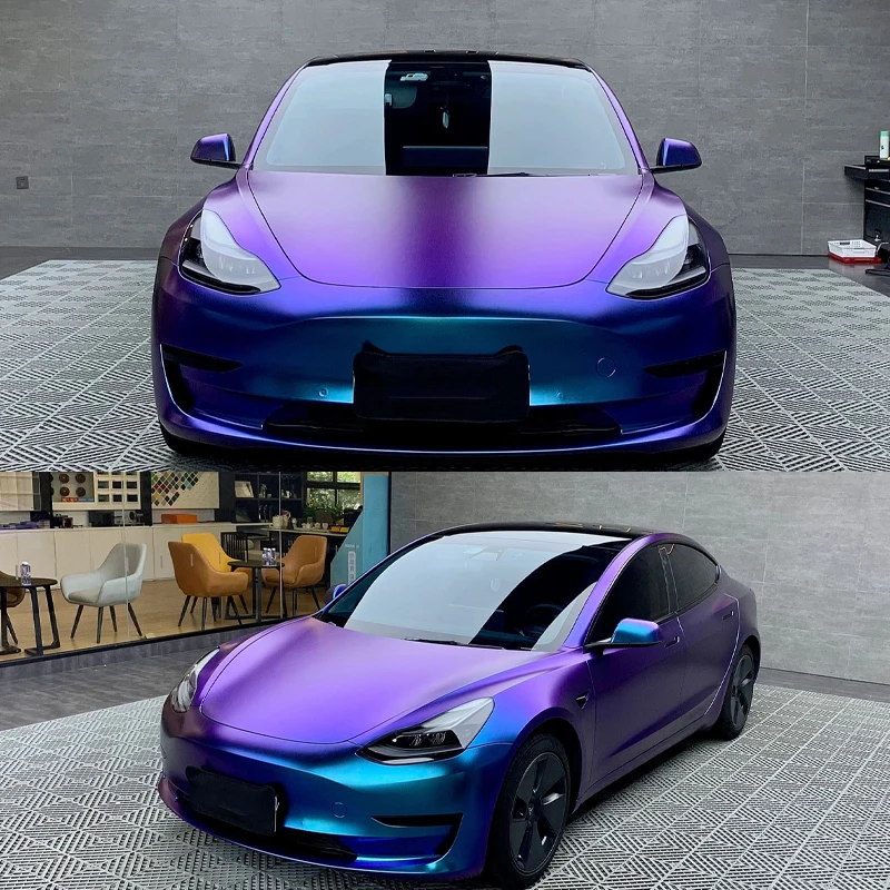 

Автомобильная наклейка, блестящая пленка для кузова автомобиля, блестящая виниловая наклейка, фиолетовая синяя пленка для упаковки, Аксессуары для автомобилей