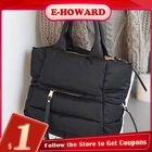 Зимняя мягкая хлопковая сумка на плечо с подкладкой из пуха и перьев для женщин, новинка 2022, повседневные женские сумки через плечо, дорожные сумки-тоуты, сумка