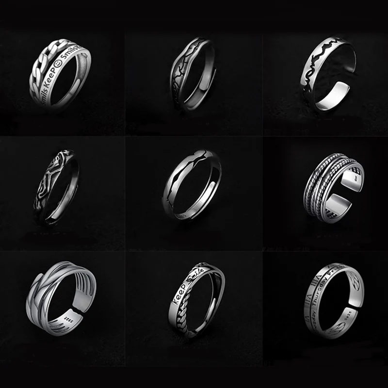 

Retro Punkboy Style Men's Ring Simple Unisex Couple Ring for Men Women Casual Finger Rings Party Fashion Jewelry Gifts Wholesale