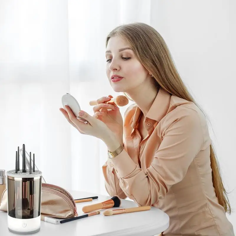 Электрическая машина для чистки кистей макияжа быстросохнущая скруббер