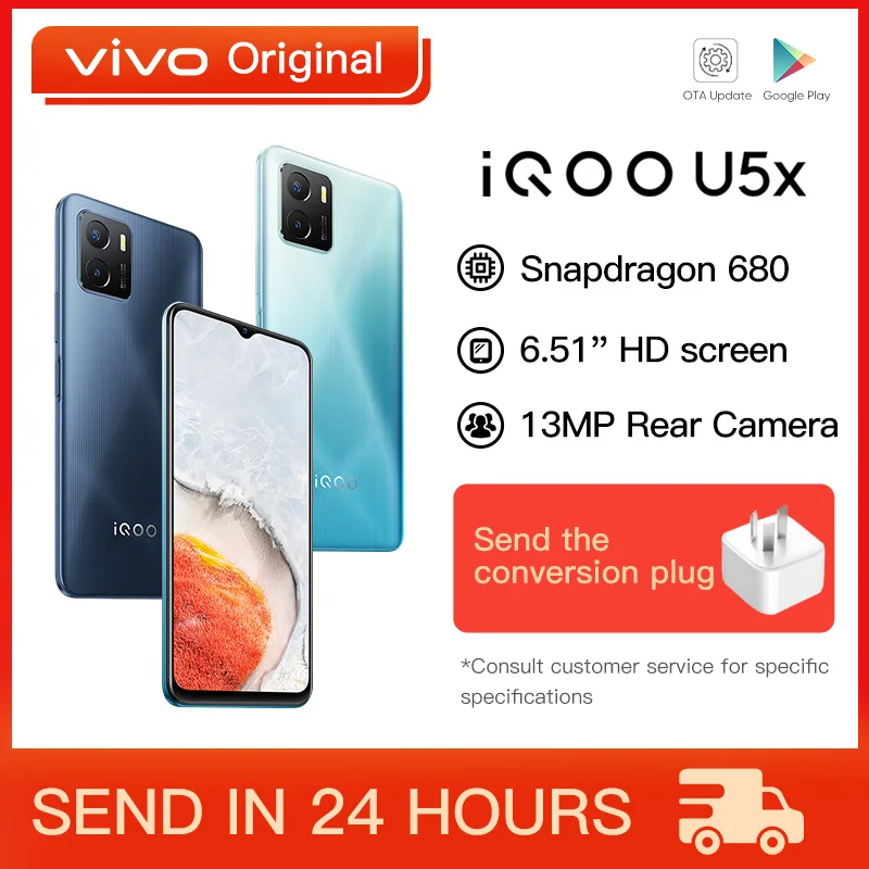 Original New Official VIVO IQOO U5X 4G Cell Phone 6.51 Inch Snapdragon 680 5000mAh enlarge
