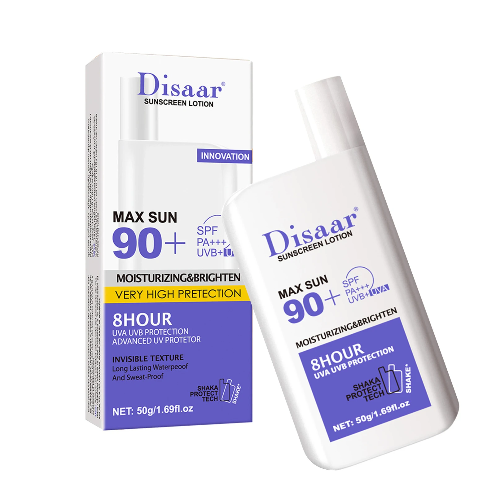 

Body Sunscreen SPF 90 Non-greasy Sun Screens Lotion Light And Thin Refreshing Sunscreen SPF 90 For Whitening Skin Protecting