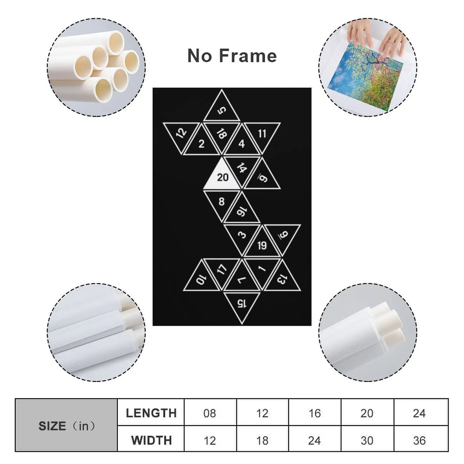Развернутый D20 Холст Картина аниме постеры картины Настенный декор Украшение