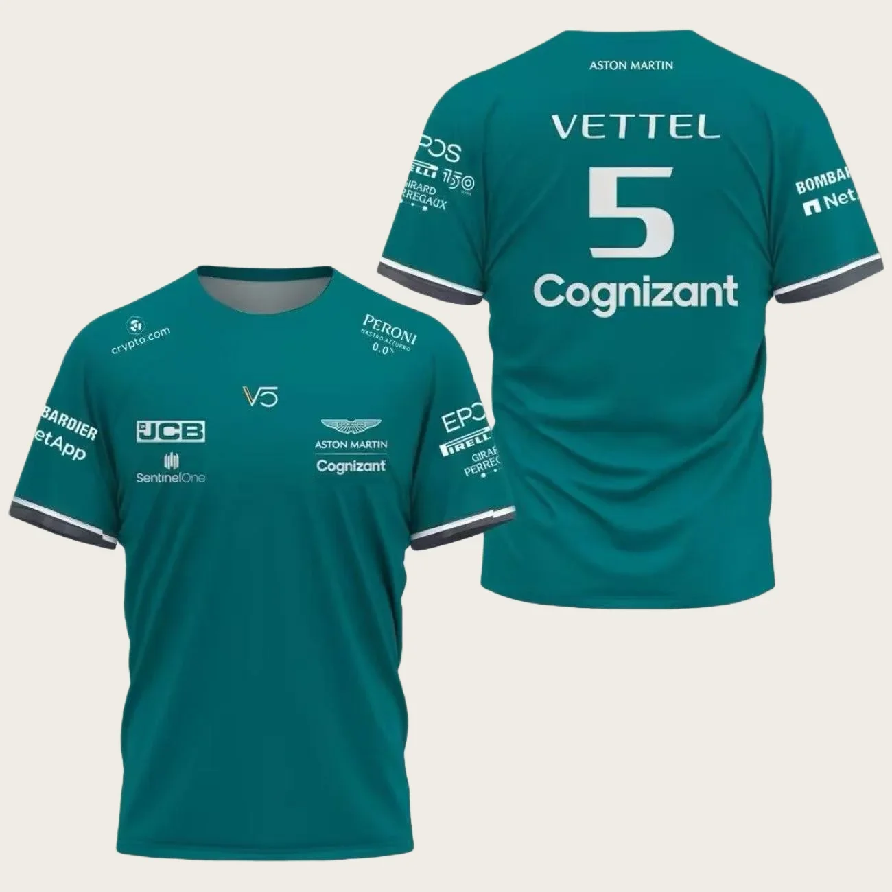 Фото Астон Мартин Алонсо No. 14, Camiseta de Carreras, Corta De secado Rápido, дышащая, No. 14 №2