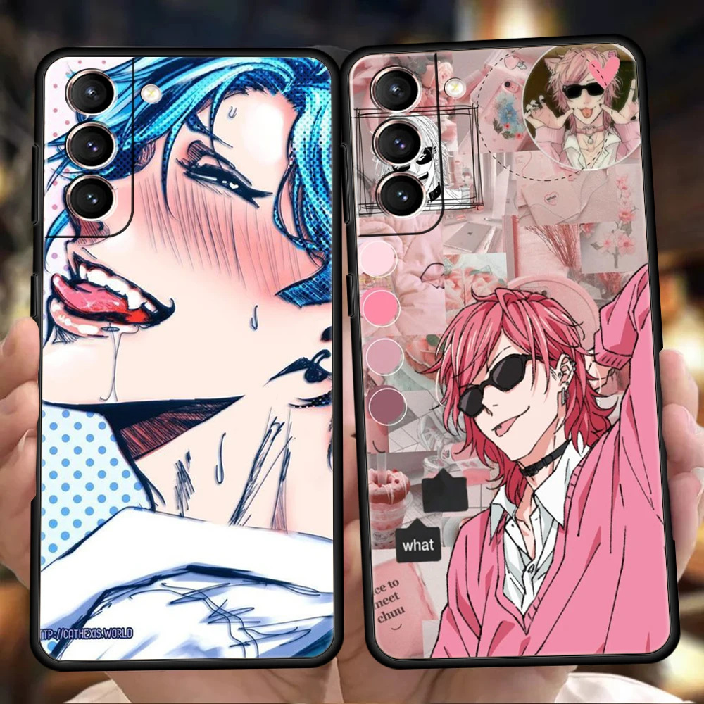 

Anime Yarichin Club Case for Samsung Galaxy S22 S20 S21 FE Ultra S10 S9 M22 M32 Note 20 Ultra 10 Plus 5G Silicon Phone Cover Bag