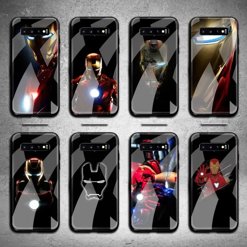 

Bandai Marvel Iron Man Phone Case Tempered Glass For Samsung S20 Plus S7 S8 S9 S10 Note 8 9 10 Plus