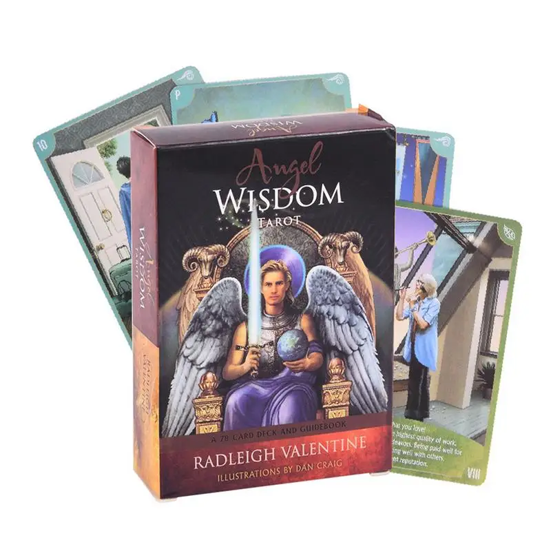 

78PCS Tarot Cards For Angel Wisdom English Version Board Games Tarot Deck Game New For Beginners With Guidebook Game