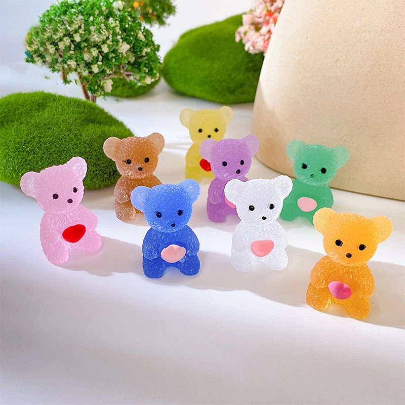 1 шт. светящийся фотографический мишка в виде сердца