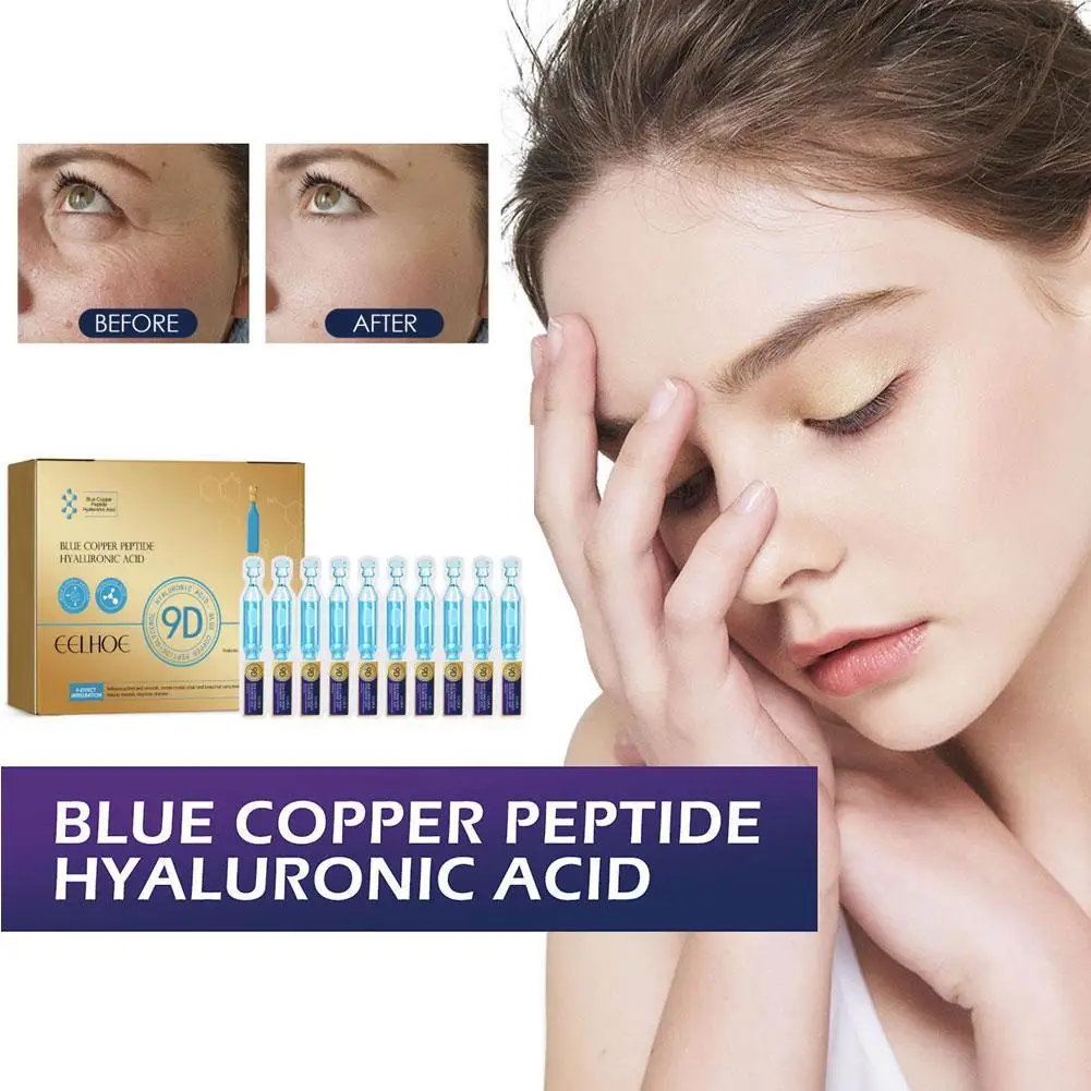 

10pcs 1.5ML Hyaluronic Acid Microneedle Collagen Whitening Anti Wrinkle Anti-Aging Essence For Skin Care