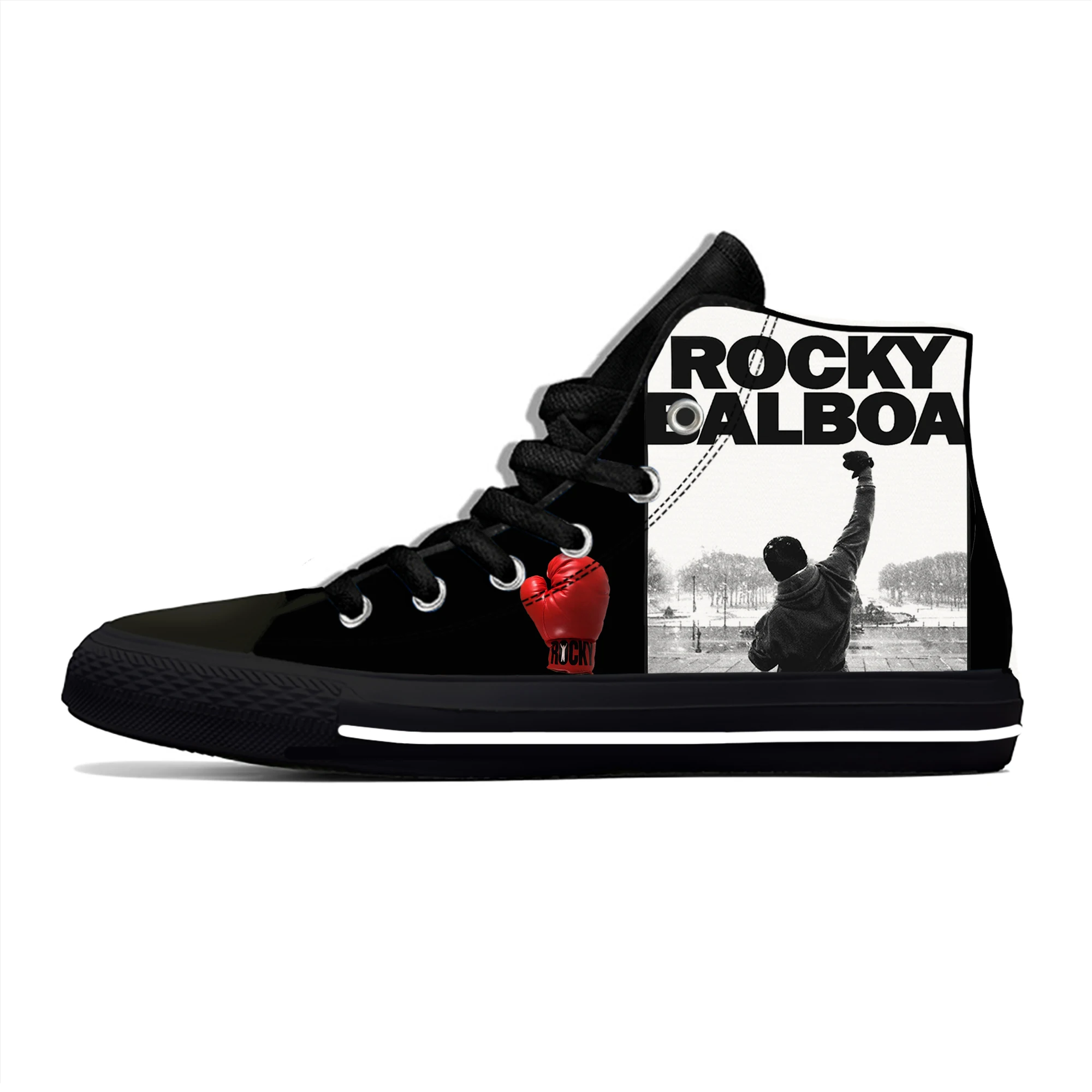 

Movie High Top Sneakers ROCKY BALBOA Mens Womens Teenager Casual Shoes Canvas Running Shoes 3D Print Breathable Lightweight shoe