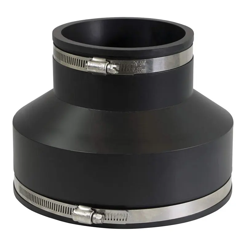 

x 6 Flexible Coupling 4 Cast Iron/Pvc x Clay 6 with Stainless Steel Clamps