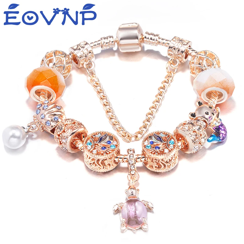 Браслеты Suumer с подвесками для рукоделия браслеты из розового золота бусинами в