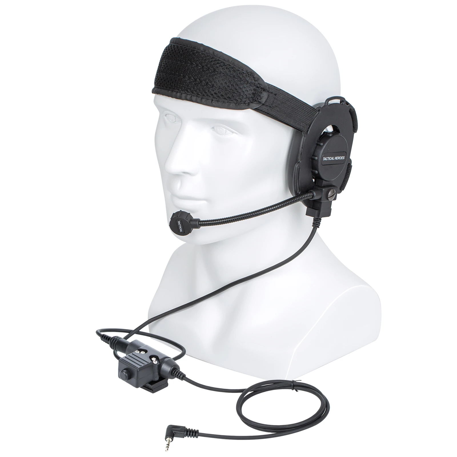 

HD03 Tactical Bowman Elite II walkie talkie Radio Headset Microphone with 1pin 2.5mm Adapter U94 PTT for Motorola T5620 T6200 62