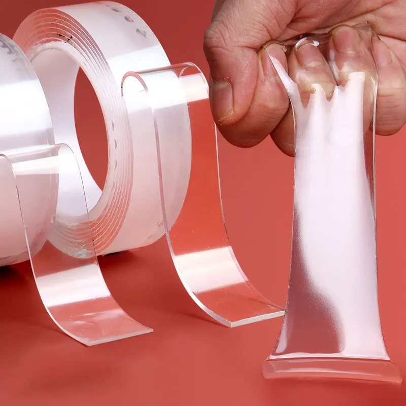 

3/2/1M Transparent Nano Tape Double Sided Tape No Trace Fixing Tape Reusable Waterproof Adhesive Tape Cleanable Home