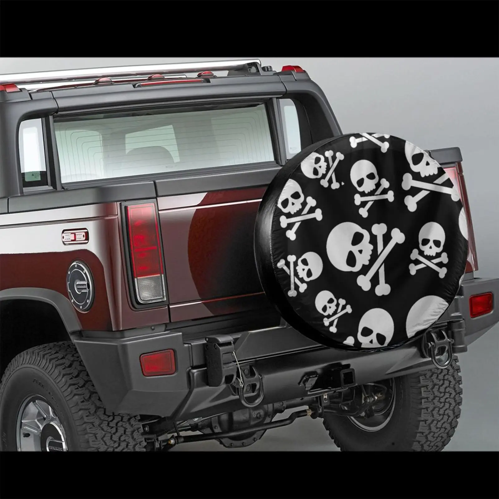 

Skull Crossbones,Spare Tire Covers, Spare Tire Cover for Car, A Gift for Camping Enthusiasts, Spare Tire Cover for Camping Car,