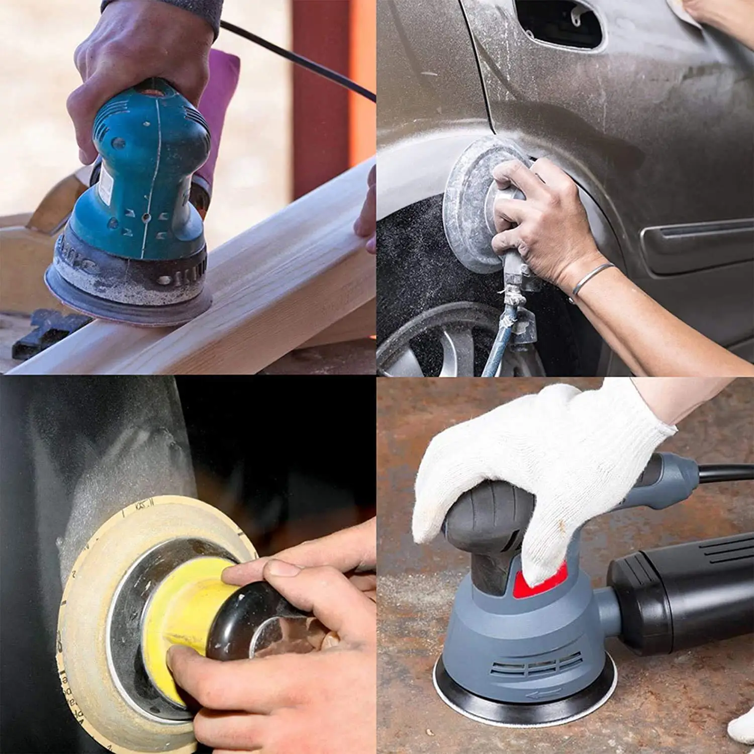 5-дюймовые шлифовальные диски 8 отверстий крючок и петля смешанный тонкий