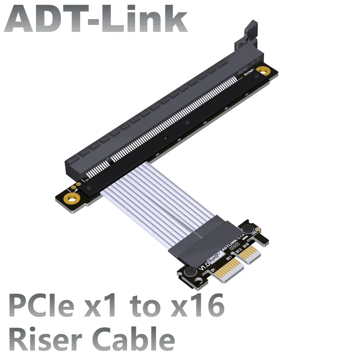 Посеребренный кабель PCI-E 4.0 x1–x16 Riser для расширения графического процессора PCIe x16